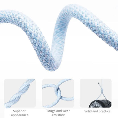 كابل USB-C إلى Type-C بقوة 60 واط بتقنية الشحن السريع PD، متوافق مع أجهزة iPhone 15 و16 Pro، سلك شحن سريع لأجهزة Huawei وXiaomi وSamsung، كابل بيانات ملون بتصميم منسوج 