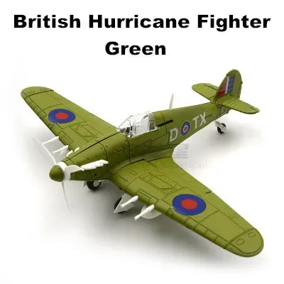 4D DIY Military Airplane Model – WW2 Fighter Building Blocks Set (22cm)