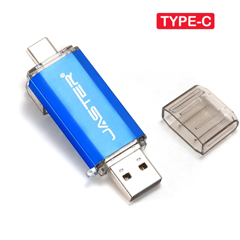 JASTER Pendrive Type C OTG USB Flash Drive 128GB 64GB 32GB 16GB 8GB 4GB Memory Stick 2.0 Pendrive High Speed for Type-C Device