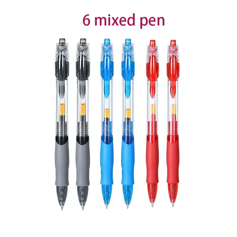13/30pcs Retractable Gel Pens Set – Black, Red & Blue Ink Ballpoint Pens for School & Office Writing