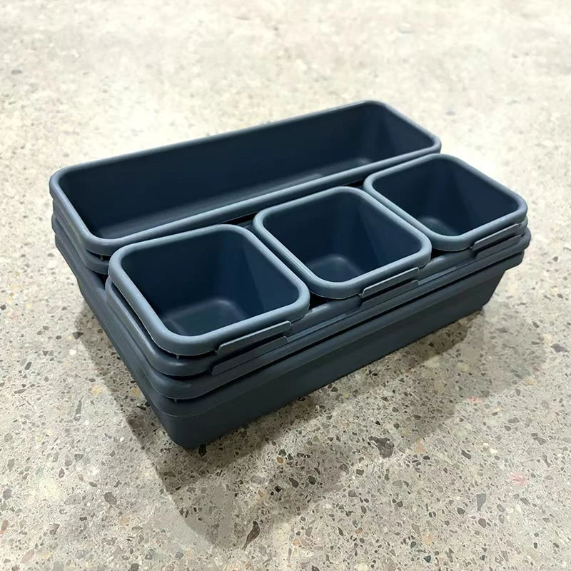 8pcs Adjustable Drawer Organizer Box Set – Makeup, Kitchen, Closet & Bathroom Storage Trays