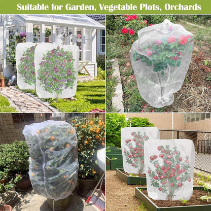 3 قطع من أغطية أكياس حماية النباتات الشبكية - أكياس شبكية مضادة للطيور والحشرات لأشجار الفاكهة والخضراوات ومكافحة آفات الحدائق