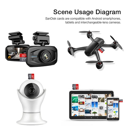 Ultra MicroSD Memory Card – 32GB, 64GB, 128GB, 256GB & 512GB Class 10 A1 Micro SD TF Flash Card for Phones