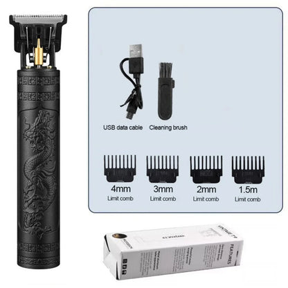 ماكينة حلاقة الشعر الكهربائية T9 القابلة لإعادة الشحن عبر منفذ USB، ماكينة حلاقة وتشذيب لحية الرجال، أداة تشذيب اللحية التقنية للعناية بالشعر الرجالي وقصه