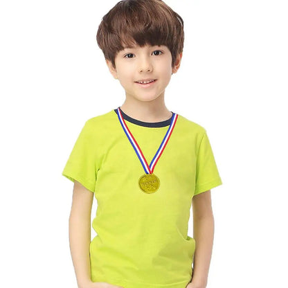 10/20 قطعة من الميداليات الذهبية البلاستيكية للفائزين - هدايا حفلات الأطفال وجوائز الألعاب الرياضية 