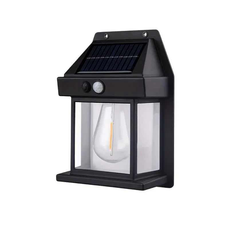 Outdoor Solar Tungsten Wall Light with Motion Sensor IP65 Waterproof LED Safety Light for Patio Outdoor Deck Porch Barn Balcony