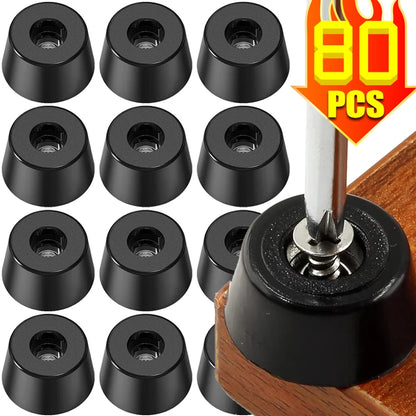 8/80 قطعة من وسادات مطاطية لحماية الأرضيات، مانعة للانزلاق، لحماية ألواح التقطيع والأثاث، وأغطية أرجل الطاولات والكراسي، وحصائر الأثاث. 