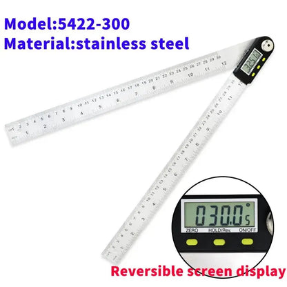 Shahe 0-200/300mm Digital Protractor Angle Ruler – Electronic Goniometer Measuring Tool