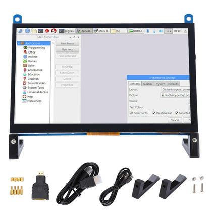 New 7 Inch IPS TFT LCD Display Touch Screen Monitor 1024*600 RGB Pixels USB HDMI-compatible for Raspberry Pi 4B 3B+ AIDA64
