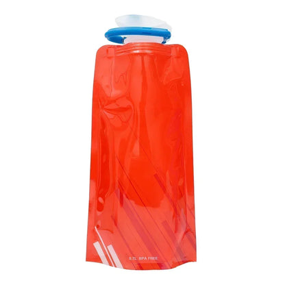 700ml Folding Soft Water Bottle – Ultralight Reusable Bag with Handle & Hook for Hiking & Travel