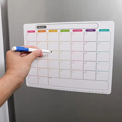 Magnetic Calendar Planner – Monthly & Weekly Refrigerator Magnet Board for Notes & Reminders