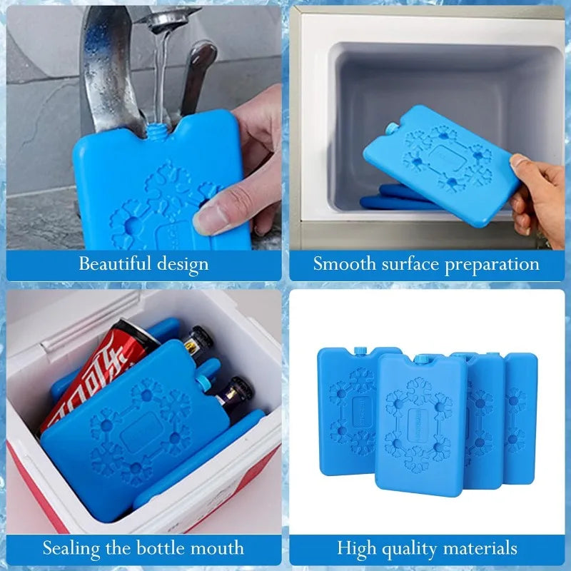 Portable Ice Pack Reusable Freezer Ice Cooling Pack Long-lasting Cooling Water Fill Box FOR Fresh Food Storage Refrigeration