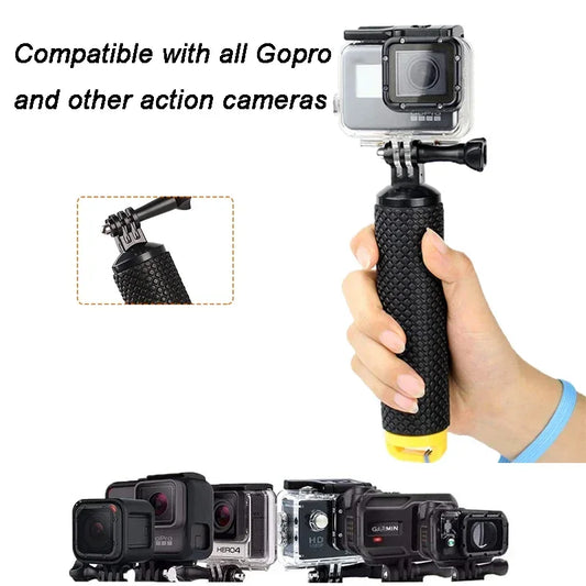 Floating Hand Grip for GoPro Hero 12/11/10/9/8/7/6/5 – Buoyancy Rod Handle Mount for DJI Osmo, Xiaomi Yi, SJ4000 Action Cameras