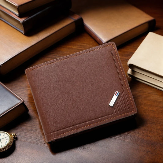 Slim RFID Blocking Wallet for Men – Minimalist Leather Bifold with Money Clip & Card Holder