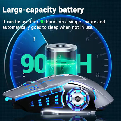 ماوس لاسلكي قابل لإعادة الشحن، ماوس ألعاب صامت بتقنية بلوتوث، ماوس ميكانيكي USB، ماوس ألعاب إلكتروني بإضاءة خلفية، ماوس ألعاب كمبيوتر 