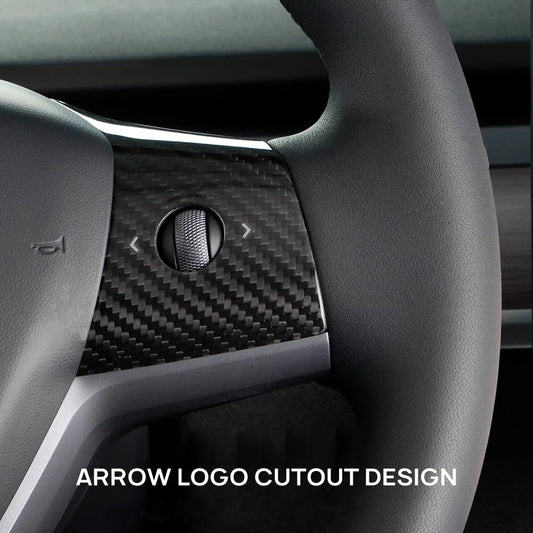 Real Dry Carbon Fiber Car Steering Wheel Cover Case Kit for Tesla Model 3 2017-2023 Model Y 2020-2024 Auto Exterior Accessories