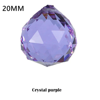 1Pc Clear Crystal Feng Shui Ball – Sun Catcher Prism Ornament for Home, Party & Wedding Décor (20–50mm)