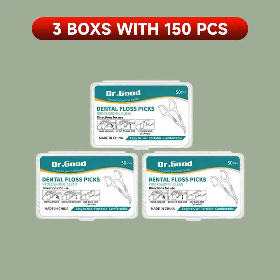 أعواد خيط تنظيف الأسنان - 50/150/300/600/1000 قطعة، أدوات للعناية بالفم من أجل أسنان ولثة صحية