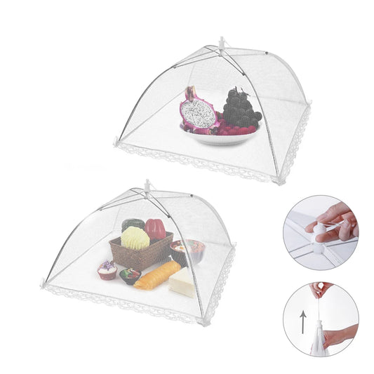 Pop-Up Mesh Food Cover Tent – Foldable Insect-Proof Umbrella Net for Outdoor Picnic & Kitchen Use