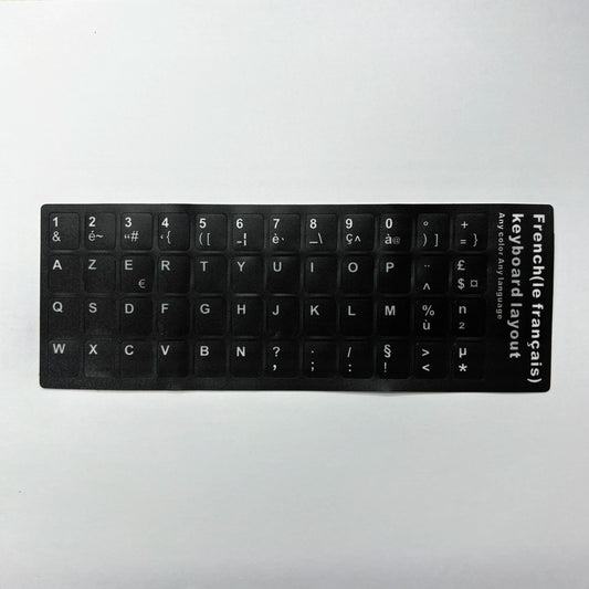 Multilingual Keyboard Stickers – Frosted PVC Language Stickers for English, Spanish, Italian, Korean, French & German Keyboards