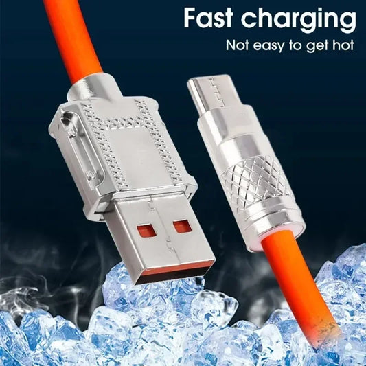 Liquid Silicone Cable Quick Charge 1M USB Cable USB C Charger Cable for Huawei Samsung Xiaomi 120W 6A Super Fast Charge Type C
