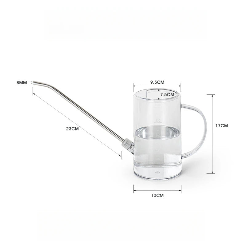 1L Long Spout Watering Can with Gardening Shovel Set Garden Irrigation Spraying Pot for Indoor Outdoor Plants Flower OfficL