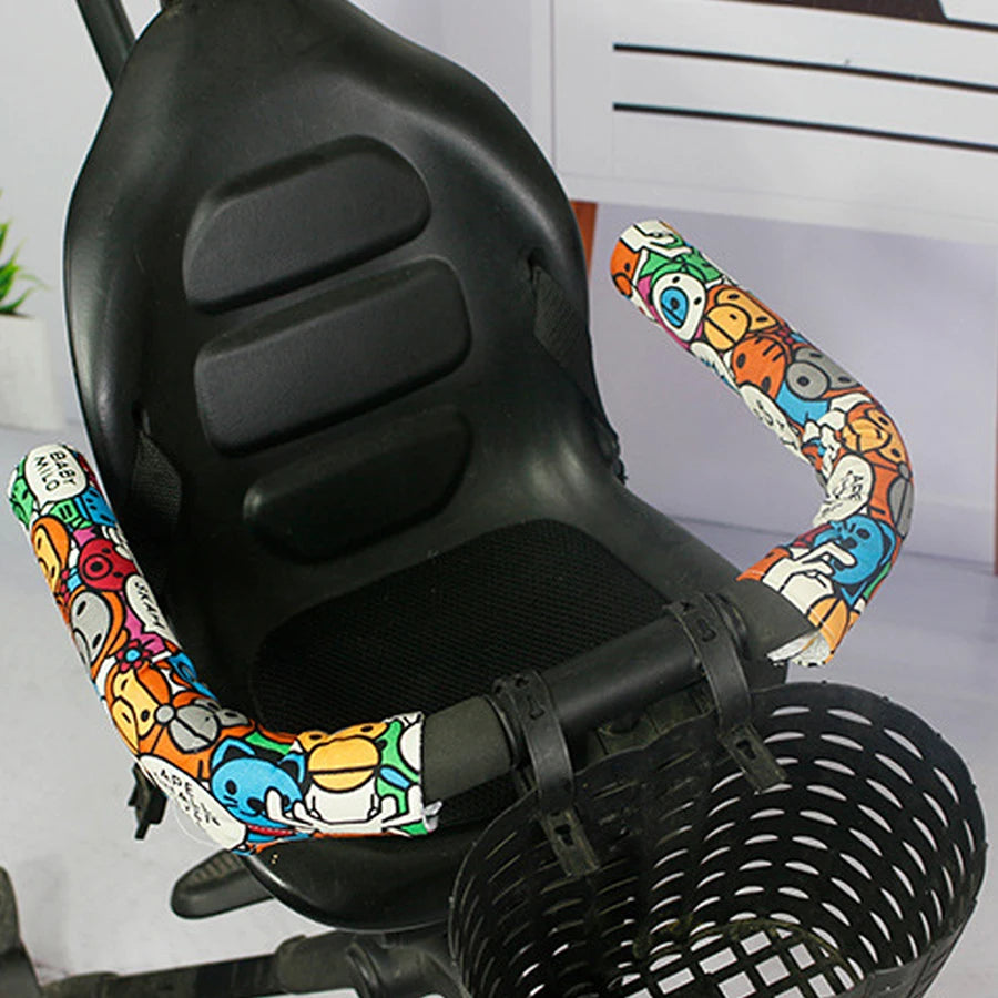 غطاء واقٍ لمساند أذرع عربات الأطفال - أغطية مساند أذرع مزودة بسحاب إغلاق لمقابض الكراسي المتحركة وعربات الأطفال