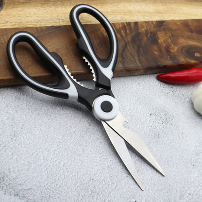 1PC/2PCS Multi-Functional Scissors Kitchen Sharp Scissors Chicken Scissors Fish Bone Bottle Opener Rust-Proof Non-Slip Handle