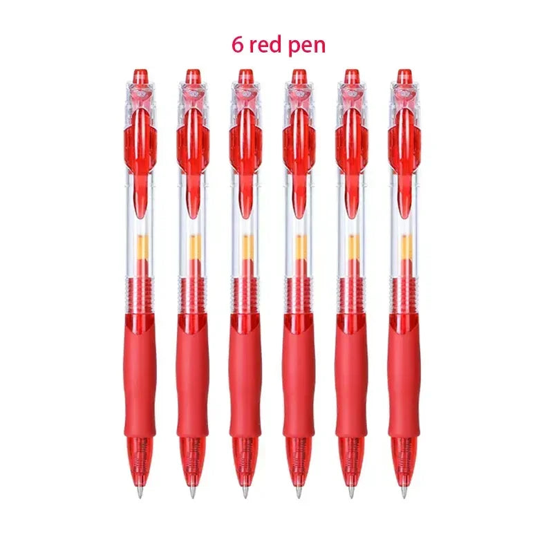 13/30pcs Retractable Gel Pens Set – Black, Red & Blue Ink Ballpoint Pens for School & Office Writing