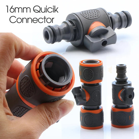 16mm Ball Valve Hose Connector – Quick Adapter for Garden Irrigation Tubing