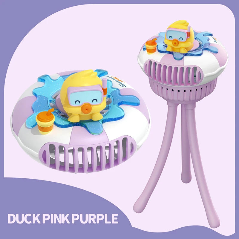 Mini Portable Baby Stroller Fan – USB Rechargeable 3-Speed Flexible Octopus Clip-On Fan