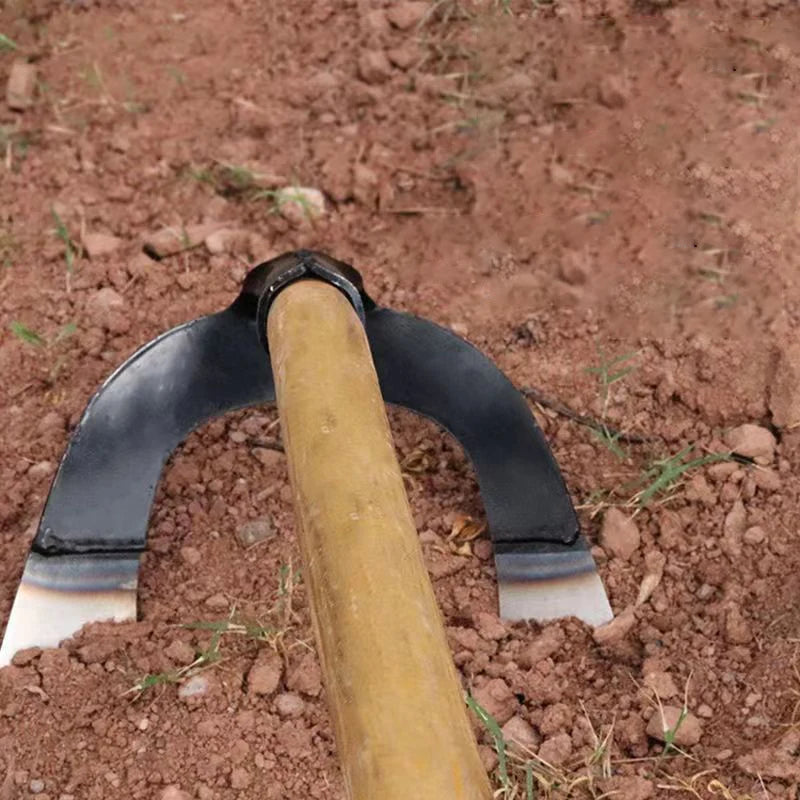 Hollow Steel Weeding Hoe – Labor-Saving Garden Tool for Soil Loosening & Farming