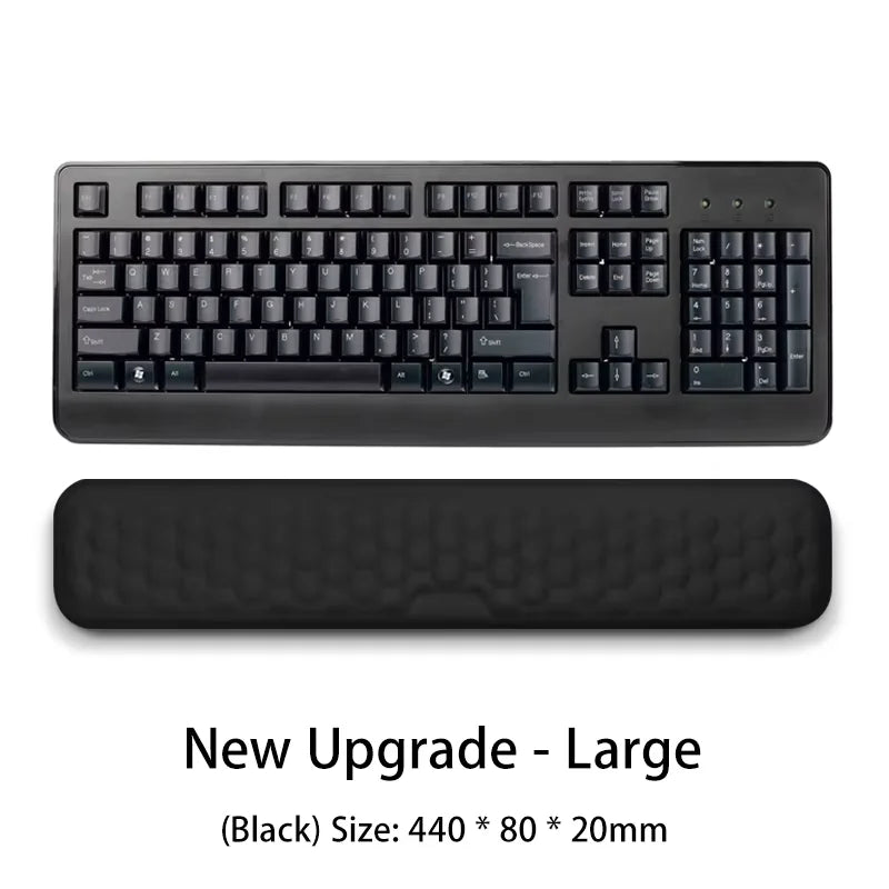 Ergonomic Memory Foam Keyboard & Mouse Wrist Rest – Office Typing Support Pad for Comfortable Wrist Protection