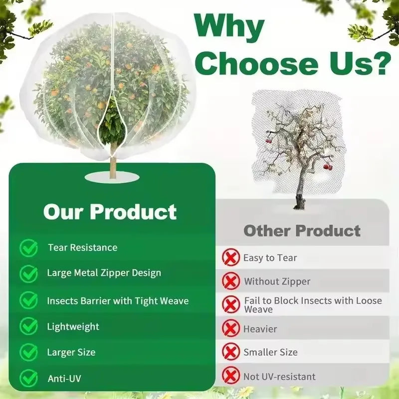 60-300cm Plant Protection Cover Large Fruits Tree Netting Cover Large Fruit Tree Plant Bunching Dust Netting insect - proof net