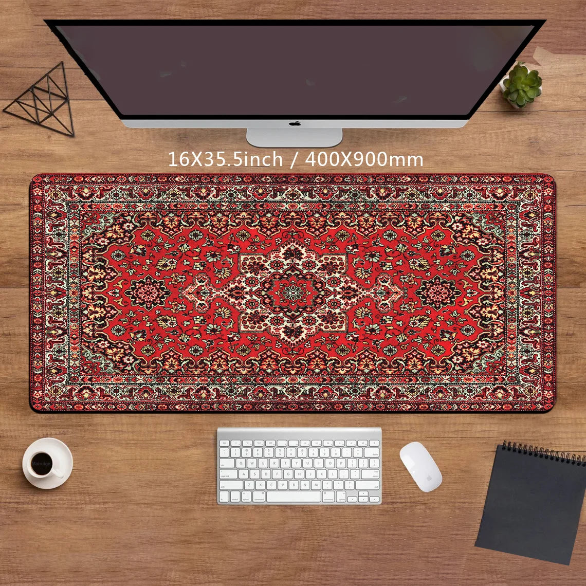 Persian Mouse Pad XXL – Extended Gaming Desk Mat & Office Mouse Carpet with Non-Slip Rubber Base