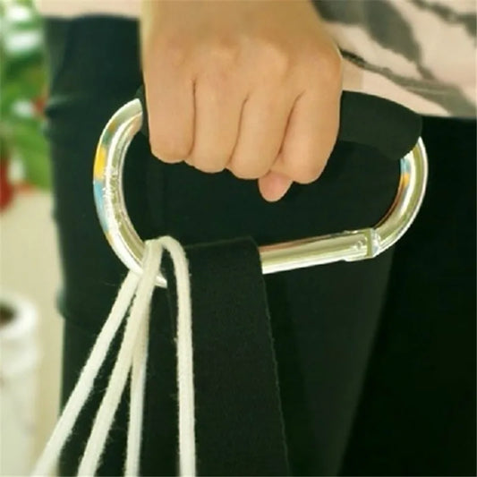 Large Carabiner Stroller Hook Organizer – Aluminum D-Ring Clip for Bags & Purses