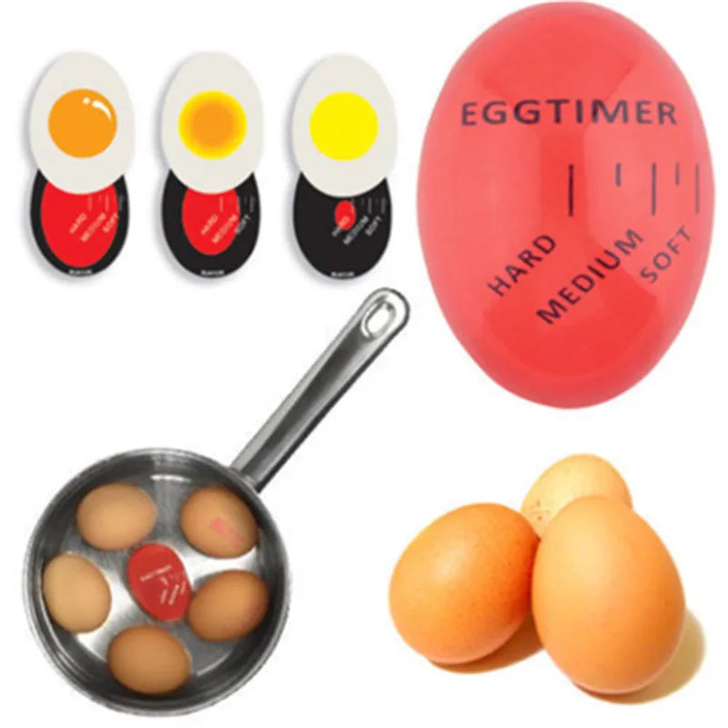 1Pc Egg Boiled Gadget Kitchen Timer – Heat-Sensitive Cooking Timer with Yummy Alarm for Perfect Eggs