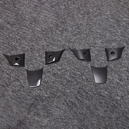 Real Dry Carbon Fiber Car Steering Wheel Cover Kit for Tesla 2016-2022 Model 3 Model Y Auto Exterior Accessories