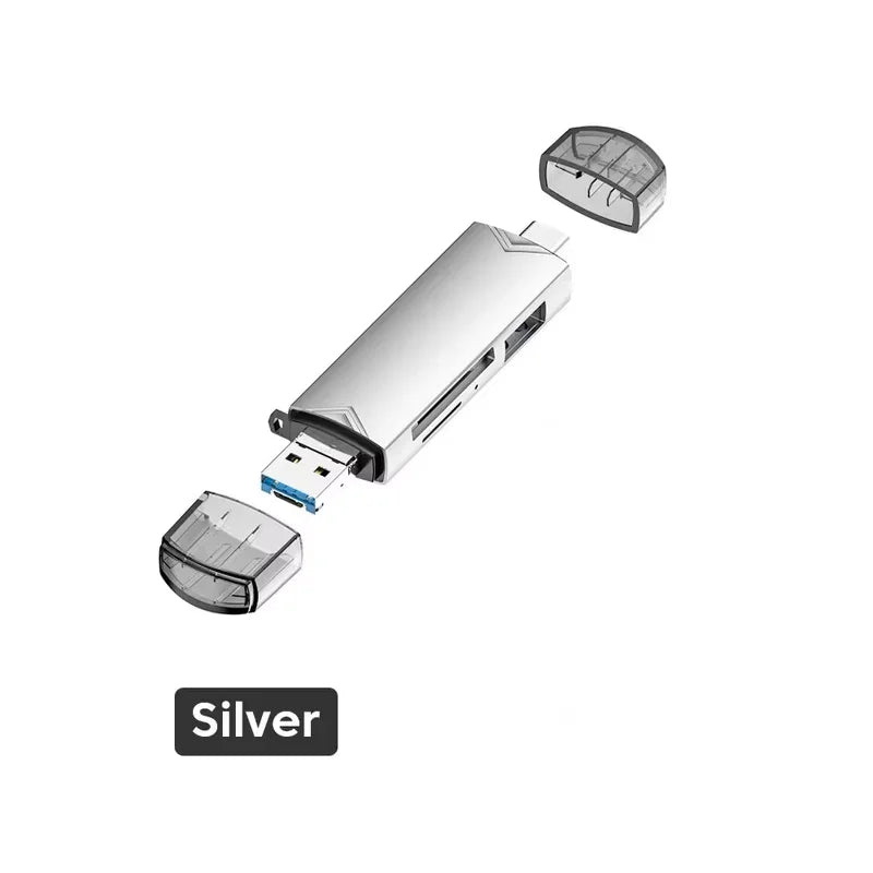 6 In 1 Multifunction Usb 3.0 Card Reader U Disk Type C/Micro Usb/Tf/Sd Flash Drive Memory Card Reading Adapter Phone Accessories