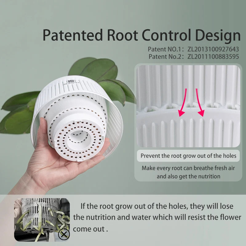 أصيص زهور الأوركيد الشبكي ذو الثقوب، مناسب لإعادة الزراعة، مصنوع من البلاستيك، مناسب للنباتات الداخلية والخارجية، وعاء نباتات هوائية للزينة المنزلية 