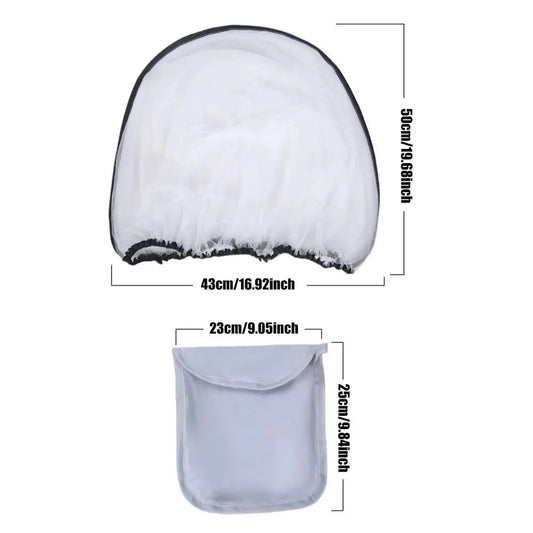 Baby Stroller Fly Net Toddler Stroller Fly Net Cover Fine Mesh Elastic Barrier with Storage Bag for Cradles Bassinets Car Seats
