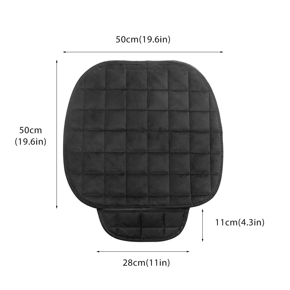Winter Car Seat Cover – Universal Warm & Breathable Front Seat Cushion Pad with Anti-Slip Design for Cars & Trucks