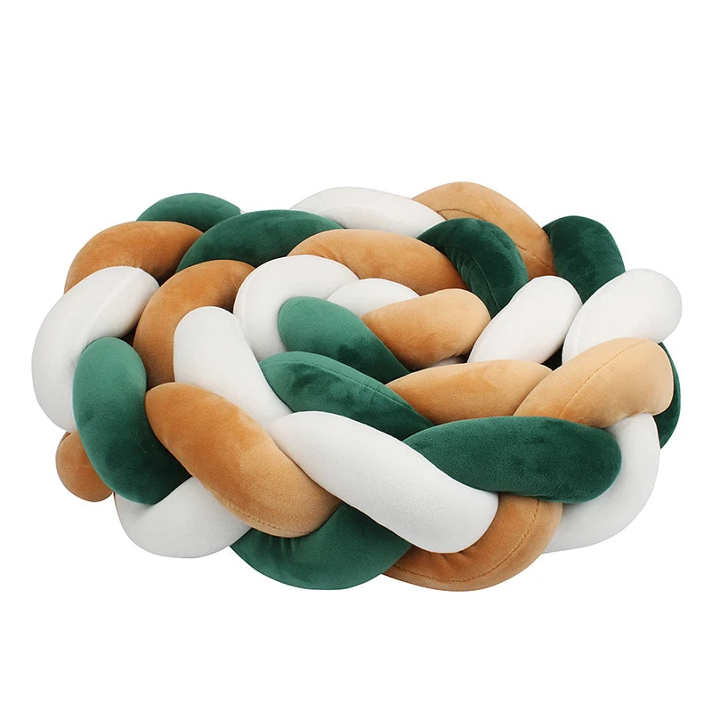 واقي سرير مضفر للأطفال من عمر شهر إلى 4 أشهر - وسادة ناعمة لحماية سرير الطفل وديكور غرفة الأطفال