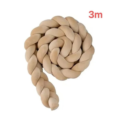 واقي سرير الأطفال المضفر - واقي سرير ناعم معقود لحماية مهد الطفل (1-4 أشهر)