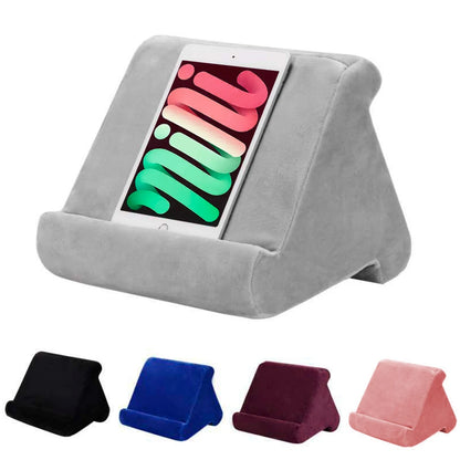 Multifunction Sponge Pillow Tablet Stand – Adjustable Reading Holder for iPad, Samsung, Huawei Tabs, Bed Mount Bracket