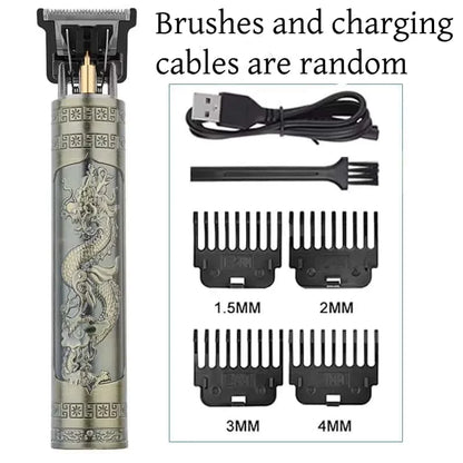 ماكينة حلاقة الشعر الكهربائية T9 القابلة لإعادة الشحن عبر منفذ USB، ماكينة حلاقة وتشذيب لحية الرجال، أداة تشذيب اللحية التقنية للعناية بالشعر الرجالي وقصه