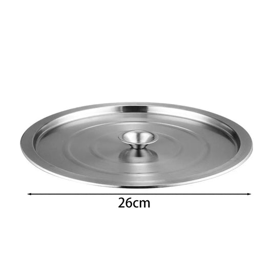 Universal 20-40cm Stainless Steel Pot Lids Universal Cookware Lid Reusable Frying PanMetal Lid Bowl Cover Restaurant Kitchenware