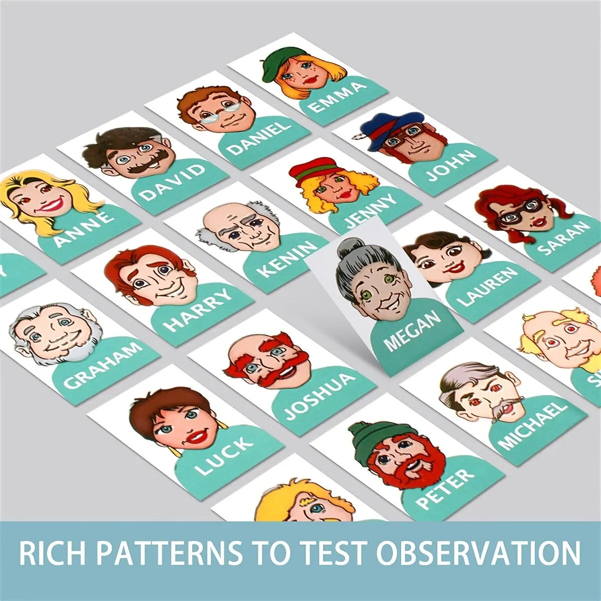 Guess Who I Am Puzzle Game – Two-Person Interactive Portable Tray Puzzle Board for Children