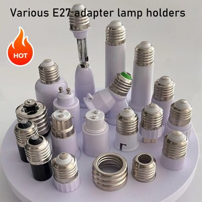 محول مقسم مقبس E27 - محول قاعدة مصباح E27 إلى E27 ثنائي/ثلاثي/رباعي/خماسي/سداسي لمصابيح LED وCFL 
