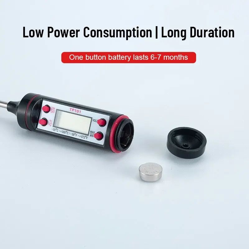 Digital Kitchen Thermometer with Electronic Probe – BBQ Temperature Measuring Pen for Food & Liquids